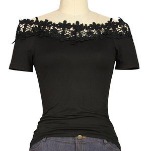 Chic Star Black Lace Top